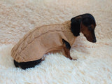 Dachshund clothes knitted sweater, knitted wool sweater for dachshund or small dog dachshundknit