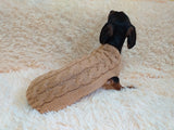 Dachshund clothes knitted sweater, knitted wool sweater for dachshund or small dog dachshundknit