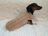 Dachshund clothes knitted sweater, knitted wool sweater for dachshund or small dog dachshundknit