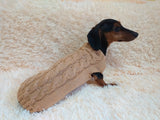 Dachshund clothes knitted sweater, knitted wool sweater for dachshund or small dog dachshundknit