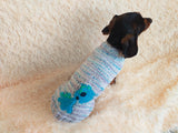 Christmas sweater with dinosaur for dog dachshundknit