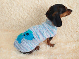 Christmas sweater with dinosaur for dog dachshundknit
