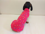 Jumper with flowers for a mini dachshund,Sweater with flowers and butterflies for miniature dachshund or small dog. dachshundknit