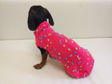 Jumper with flowers for a mini dachshund,Sweater with flowers and butterflies for miniature dachshund or small dog. dachshundknit