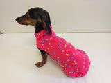 Jumper with flowers for a mini dachshund,Sweater with flowers and butterflies for miniature dachshund or small dog. dachshundknit