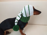 Christmas hat for dog, Santa hat for dog, hat for dog, hat for small dog, hat for dachshund, doxie clothes, doxie hat dachshundknit