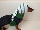 Christmas hat for dog, Santa hat for dog, hat for dog, hat for small dog, hat for dachshund, doxie clothes, doxie hat dachshundknit