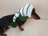 Christmas hat for dog, Santa hat for dog, hat for dog, hat for small dog, hat for dachshund, doxie clothes, doxie hat dachshundknit