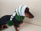 Christmas hat for dog, Santa hat for dog, hat for dog, hat for small dog, hat for dachshund, doxie clothes, doxie hat dachshundknit