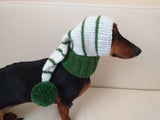 Christmas hat for dog, Santa hat for dog, hat for dog, hat for small dog, hat for dachshund, doxie clothes, doxie hat dachshundknit