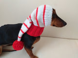 Christmas hat for dog, Santa hat for dog, hat for dog, hat for small dog, hat for dachshund, doxie clothes, doxie hat dachshundknit