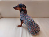 Dachshund or small dog gray sweater with black bow dachshundknit