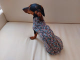 Dachshund or small dog gray sweater with black bow dachshundknit