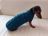 Christmas sweater with stars for dog dachshundknit