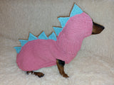 Dachshund Halloween Dinosaur Outfit Costume Sweater and Hat dachshundknit