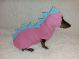 Dachshund Halloween Dinosaur Outfit Costume Sweater and Hat dachshundknit