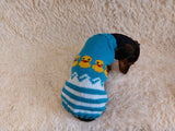 Clothes for dogs sweater with ducks, jumper with ducks for dachshund dachshundknit
