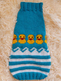 Clothes for dogs sweater with ducks, jumper with ducks for dachshund dachshundknit