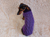 Warm knitted jumper for small dogs,dachshund clothes knitted sweater, knitted wool sweater for dachshund or small dog dachshundknit