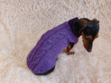 Warm knitted jumper for small dogs,dachshund clothes knitted sweater, knitted wool sweater for dachshund or small dog dachshundknit