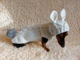 Alpaca Wool Rabbit Hooded Sweater for Pets,Easter Clothes Rabbit for Dogs dachshundknit