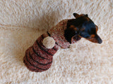 Warm wool sweatshirt for pets, hoodie for dogs dachshundknit