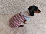Warm wool sweatshirt for pets, hoodie for dogs dachshundknit