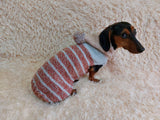 Warm wool sweatshirt for pets, hoodie for dogs dachshundknit