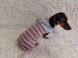 Warm wool sweatshirt for pets, hoodie for dogs dachshundknit