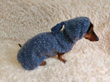 Warm wool sweatshirt for pets, hoodie for dogs dachshundknit