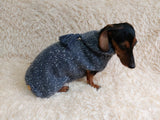 Warm wool sweatshirt for pets, hoodie for dogs dachshundknit