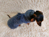 Warm wool sweatshirt for pets, hoodie for dogs dachshundknit