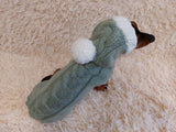 Hooded Dog pet Sweater, Sweater with hood for dachshund or small dog, sweatshirt knitted for dog dachshundknit
