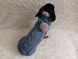 Hooded Dog pet Sweater, Sweater with hood for dachshund or small dog, sweatshirt knitted for dog dachshundknit