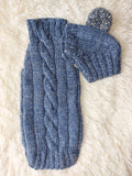 Dachshund costume winter warm sweater and hat with arans dachshundknit