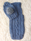 Dachshund costume winter warm sweater and hat with arans dachshundknit