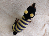 Bee halloween sweatshirt for pets,bee hoodie for dogs,bee clothes for mini dachshund dachshundknit
