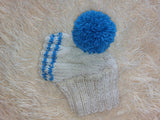 Pet clothes winter warm wool snood hat for small dogs with pompom, pet gift, dog gift dachshundknit