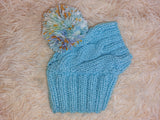 Hat winter pet wool with one pompom,clothes warm hat for dog dachshundknit