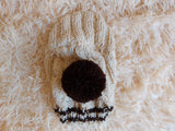 Winter hat for a dog with handmade pom-poms dachshundknit