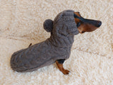 Panda knitted dog costume sweater and hat,knitted dachshund clothes sweater and hat, dachshund suit sweater and hat dachshundknit