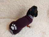 Dog clothes sweater with arana wool alpaca, jumper winter warm wool alpaca, wool winter clothes for dachshund dachshundknit