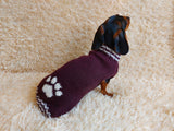 Dog clothes sweater with arana wool alpaca, jumper winter warm wool alpaca, wool winter clothes for dachshund dachshundknit