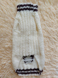 Sweater outfit wool winter for pets dog dachshund with paw dachshundknit
