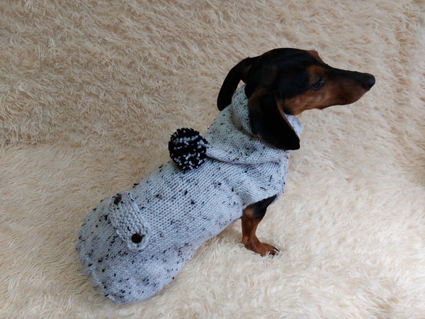 Handmade pink knitted sweater for dog, clothes for dachshund, sweater for dog, clothes for dog, sweater for small dogs, dachshund sweater dachshundknit