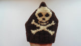 Halloween hat for dog with skull and cross bones