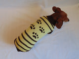 Cardigan with footprints for small dachshund dachshundknit