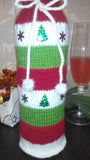 Christmas bottle cover, Christmas bottle decoration,Decor Bottle, Wine Accessories, Knitted bottle,Wine Decor Crochet Bottle Bottle Sweater - dachshundknit
