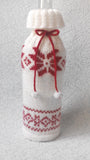 Christmas bottle cover, Christmas bottle decoration,Decor Bottle, Wine Accessories, Knitted bottle,Wine Decor Crochet Bottle Bottle Sweater - dachshundknit
