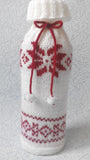 Christmas bottle cover, Christmas bottle decoration,Decor Bottle, Wine Accessories, Knitted bottle,Wine Decor Crochet Bottle Bottle Sweater - dachshundknit